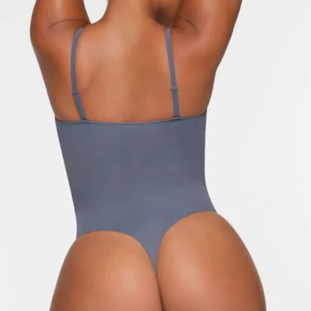 NEW Skims Contour Lift Straight Neck Bodysuit Slate Small - Picture 3 of 9